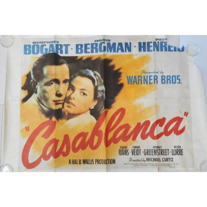 Lot 214 - c1980s Italian Two Sheet (Foglio) Movie Poster - Casablanca - 99cm H x