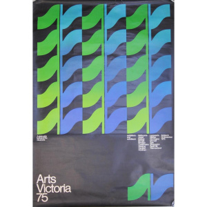 Lot 218 - Large Vintage unframed Arts Victoria 75 Poster - designed by Ken Cato,