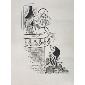 Lot 321 - William Ellis Green (WEG) (1923-2008) Unframed Original Ink Cartoon -