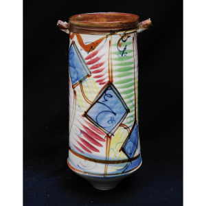 Lot 322 - Vintage Pilven Australian Studio Pottery Vase - Narrow collar base wit