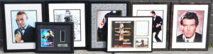 Group Lot of Signed James Bond Framed Photos incl Fan Photos & Others