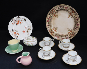 Group lot of vintage ceramics inc Wedgwood Lidded Trinket Box, Guy Boyd Pink cre