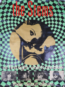 Large vintage The Stems c1987 Debut Album Release Poster - At 1st sight Violets