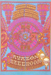 Vintage Original unframed 1968 Avalon Ballroom Concert poster for Junior Wells,