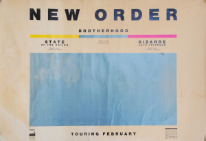 Vintage unframed c1987 New Order 'Brotherhood' Tour Poster - produced by Factory