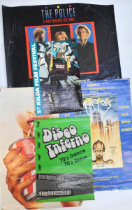 Lot of Assorted Vintage Posters incl Disco Inferno, St Kilda Film Festival 1992,