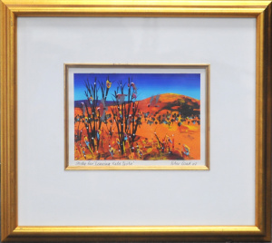 Peter Coad (1947 - ) Gilt framed Oil painting on Paper - Study for 'Leaving Kata