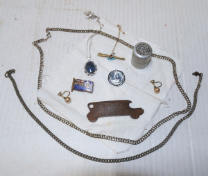 Small Lot of Jewellery incl Vesta, E Burwood Cars for Hire Novelty Bottle Opener