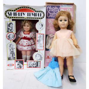 2 x Vintage boxed dolls inc, 1972 Ideal Shirley Temple & a 1960s Mattel Chat
