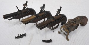 4 x Vintage Dunhill Duelling Pistol Lighters (All AF) incl Tinder & Duelling