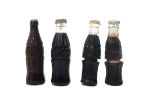 4 x Vintage Novelty Coca-Cola Cigarette Lighters - (some with damage)