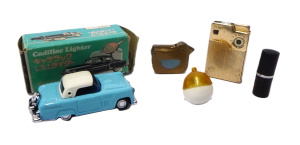 Group Lot Novelty Cigarette Lighters - incl Modern Cadillac 1-70 Scale Lighter,