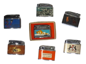Group Lot Vintage Novelty Cigarette Lighters featuring Australia - incl Boxed Sy