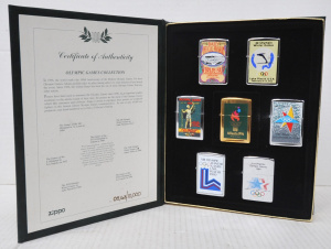 Vintage Set of Boxed 1996 Zippo Olympic Games Collection w Commemorative Eight C