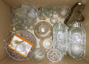 Lot 28 - Box Lot Cut Glass & Crystal - incl Banana Split Dishes, Small Decan