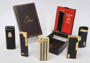 Lot 58 - 6 x Vintage Colibri Cigarette Lighters incl Boxed Molectric 80 Cigarett