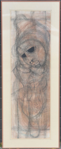 Lot 137 - Ben Macala (Sth Africa 1938-1997) Framed Charcoal & Watercolour -