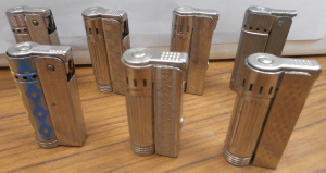 Lot 164 - 7 x Vintage Cigarette Lighters, incl IMCO triplex and Mini fox (Austri