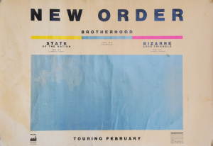 Lot 204 - Vintage unframed c1987 New Order 'Brotherhood' Tour Poster - produced