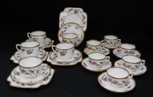 Lot 322 - Group lot of vintage Grafton English China - 5 Trios set of 6 Demita