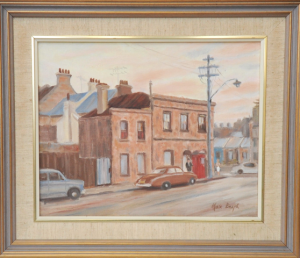 Max Boyd (1915-1988) Framed Oil Painting - Woolloomooloo II - Signed lower right