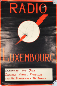 Lot 185 - Vintage Radio Luxembourg Concert Gig poster at The Corner Hotel Richm