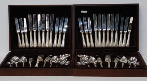 Lot 301 - 2 Sets of 6 Canteens of Silverplate Cutlery by Cooper Ludlam - Sheffie