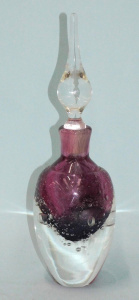 Lot 350 - Eileen Gordon Australian signed Art glass perfume bottle - Cased with