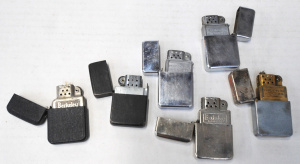 6 x vintage American Fuel Cigarette Lighters - Neff, Berkeley & Park brands