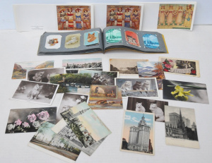 Lot of Vintage Ephemera incl Postcards, Swap cards, Cards etc