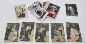 Lot of Vintage Glamour Girl Postcards incl Set of Christmas Post Cards & oth