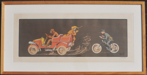 Lot 8 - Fernand Fernel (1872-1934) Large framed original c1910 Colour Lithograp