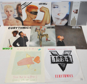 Lot 13 - Lot of Vintage Eurythmics Vinyl LP Records & 12 Inch Singles incl S