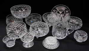 Lot 22 - 1 x Boxes Crystal inc Diamond cut Crystal bowls, Jug, Comports etc