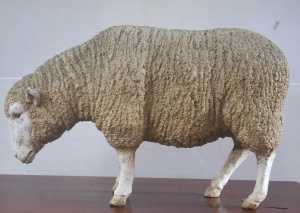 Lot 64 - Large modern Life Size SHEEP - very realistic, looks to be made from a