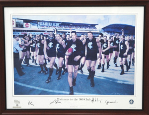 Lot 65 - Framed Ltd Ed Carlton Football Club signed presentation - Welcome to th