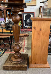 Lot 111 - 2 x Pedestals - Edwardian with fluted column & square column