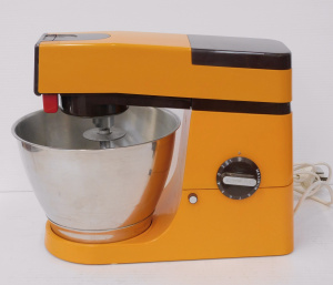 Lot 125 - Vintage Retro Kenwood Chef Mix master - Orange & Brown with stainl