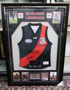 Lot 135 - Framed Ltd Ed Signed Essendon 2000 Grand Final Poster - Signed by Kevi