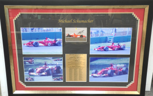 Lot 137 - Large framed Ltd Ed Michael Schumacher Ferrari presentation - featurin