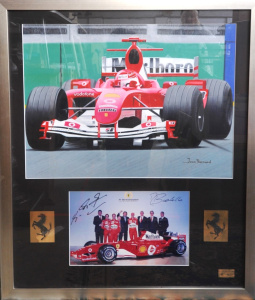 Lot 140 - Large framed Ltd Ed Ferrari F1 Presentation - signed by Michael Schuma