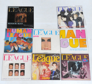 Lot 150 - 8 x Vintage Vinyl The Human League LP Records & 12 Inch Singles in