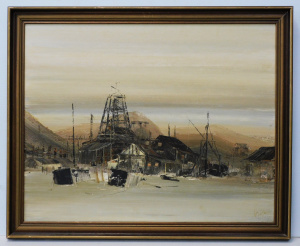 Lot 172 - Neil Savage (1929 - 2000) Large Framed Oil Painting - Broken Hill, 197