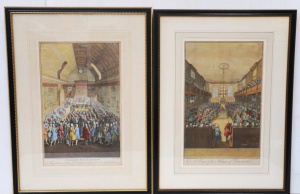 Lot 198 - Benjamin Cole (1697-1783) Pair framed c1756 Hand coloured Engravings -