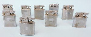 Lot 203 - 9 x vintage Chrome plated Polo brand fuel Cigarette Lighters - all mad