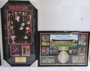 Lot 212 - 2 x Framed Essendon Football Club Presentations - Lest we Forget 1995