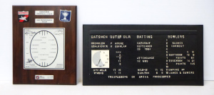 Lot 231 - 2 x 1984 Essendon premiership plaques - small MCG Scoreboard from the