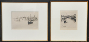 Lot 234 - Eugene Bejot (French, 1867 - 1931) 2 x Framed Etchings - The Bastille