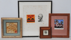 Lot 240 - Group lot - Framed Modernist Works on Paper - 'Grab life by the Throat