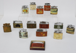 Lot 255 - Group Lot Vintage Australian Themed Cigarette Lighters - Souvenir, Lea